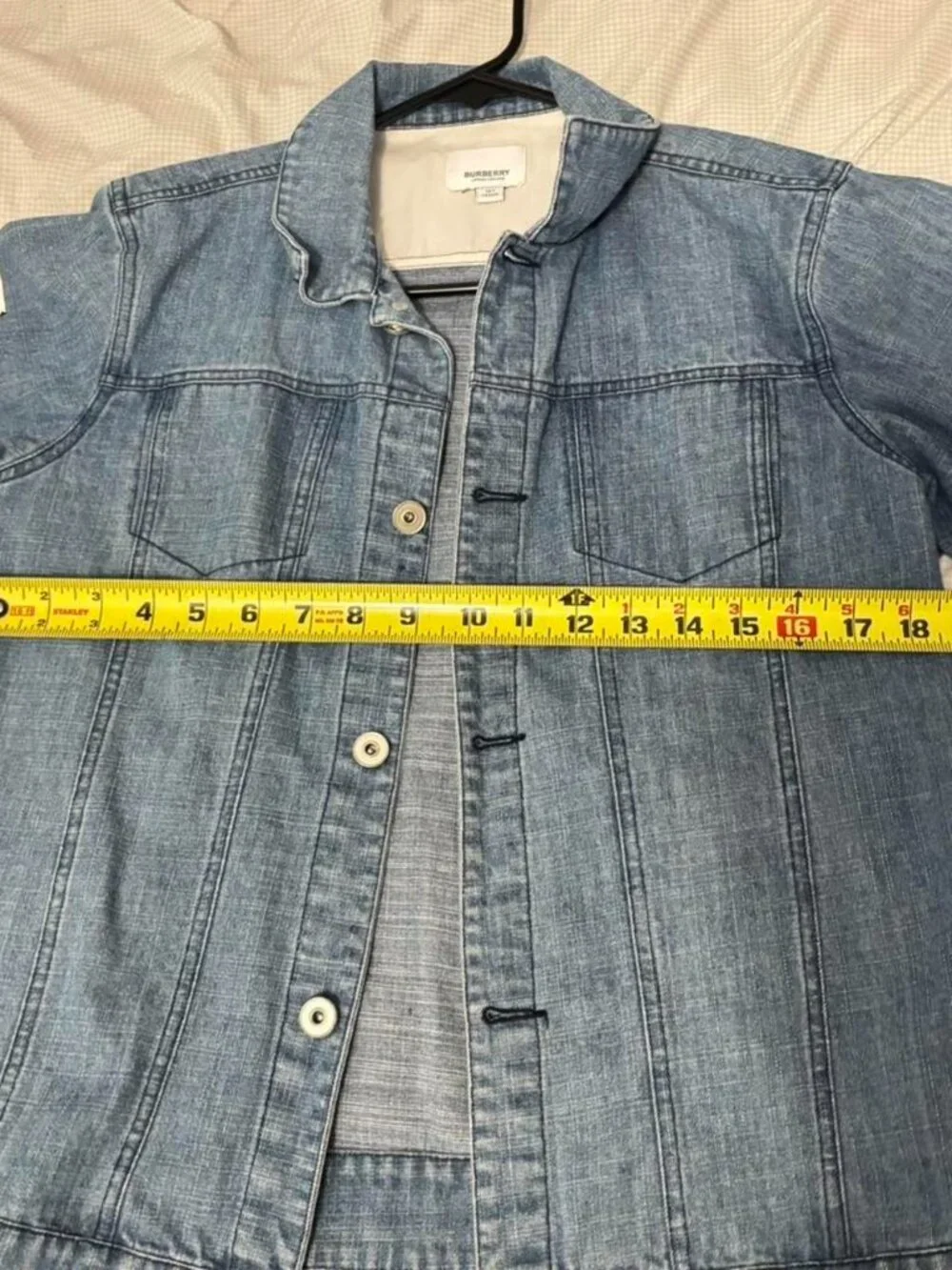Authentic Burberry Logo Denim Trucker Jacket 16Y - Picture 6 of 13
